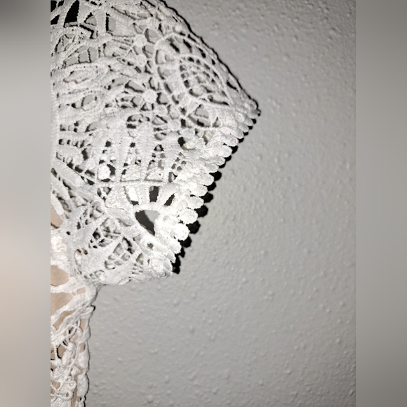 Hidden Label Luna Lace Dress-White/Nude - Picture 8 of 10